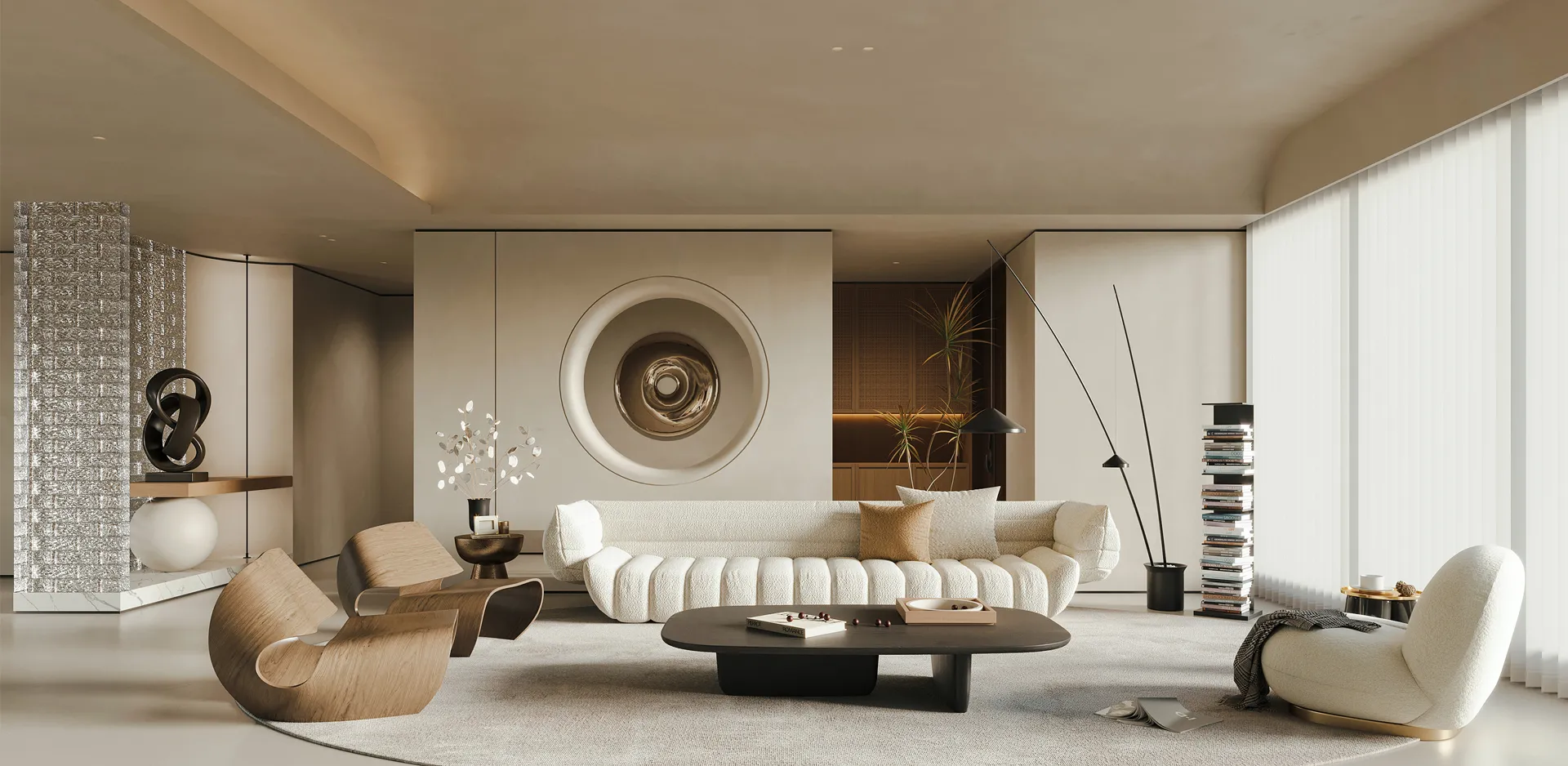 Living Room - Modern Style 3D Scenes - Interior Design - 149