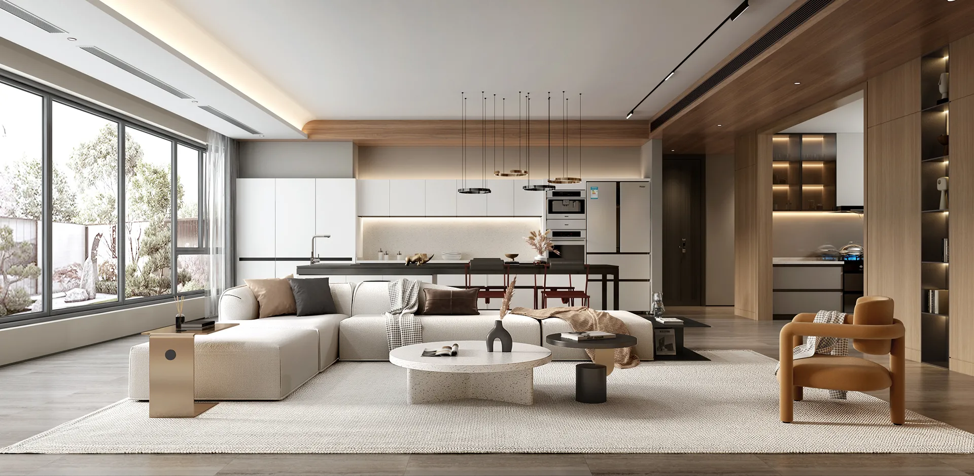 Living Room - Modern Style 3D Scenes - Interior Design - 152