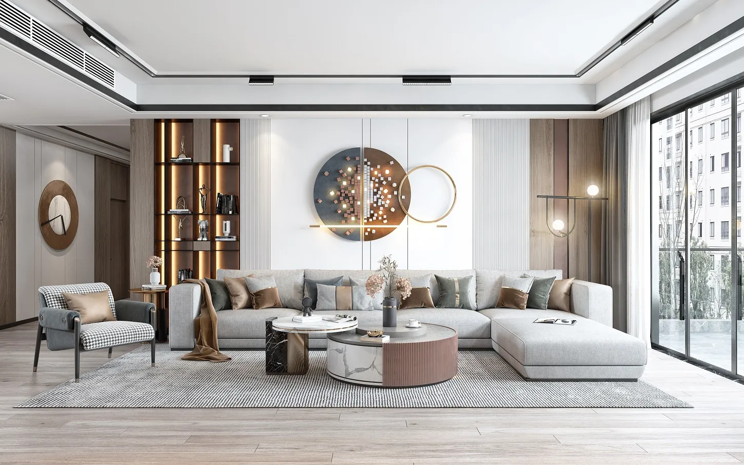 Living Room - Modern Style 3D Scenes - Interior Design - 153