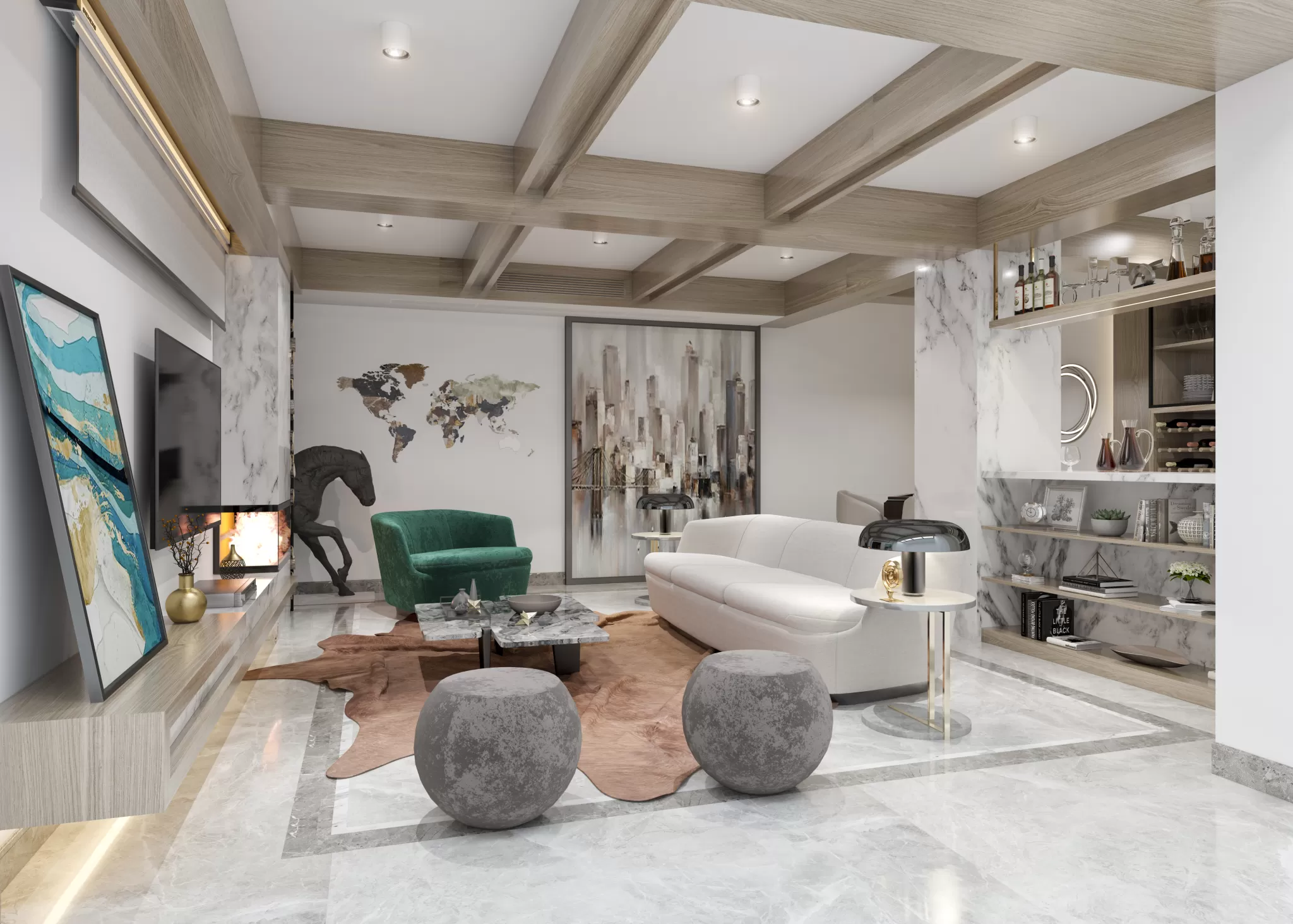 LIVING ROOM - MODERN STYLE - 563