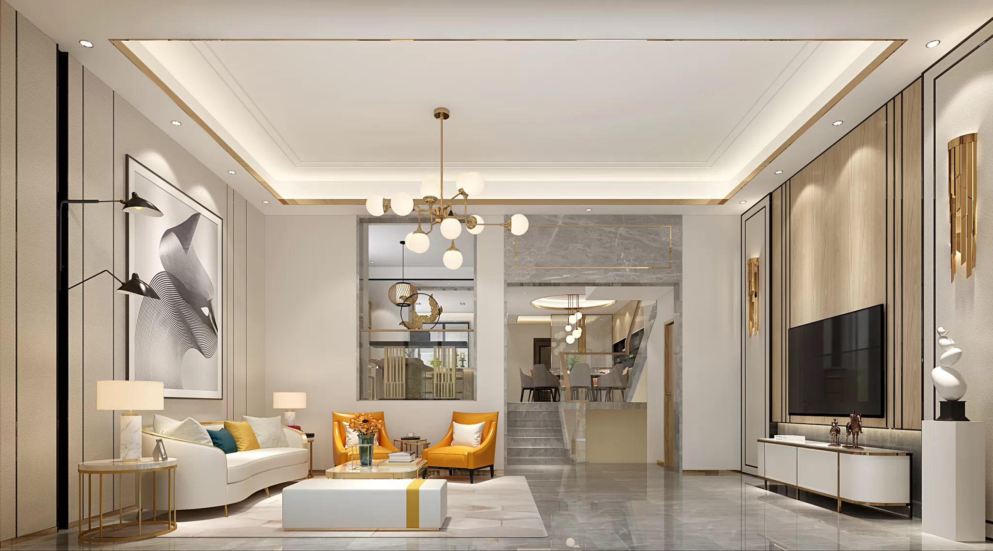 LIVING ROOM - MODERN STYLE - 593