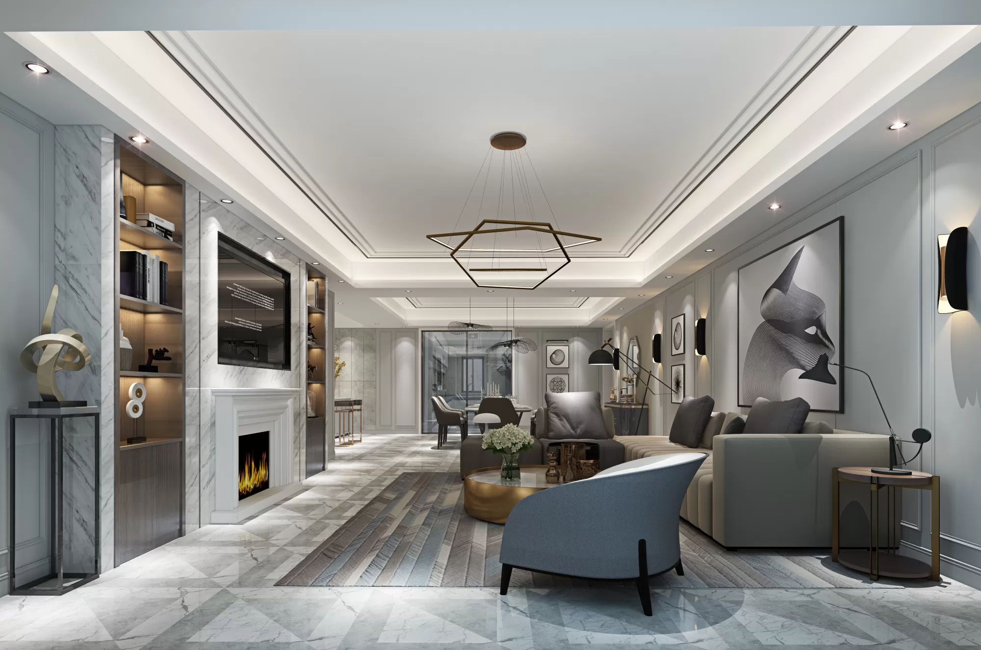 LIVING ROOM - MODERN STYLE - 645