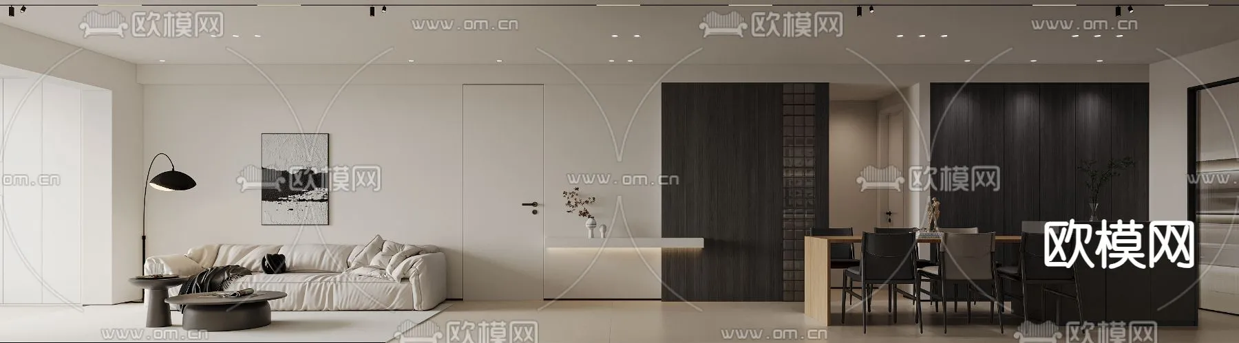 LIVING ROOM - MODERN STYLE - CORONA - 3D MODEL - 1915