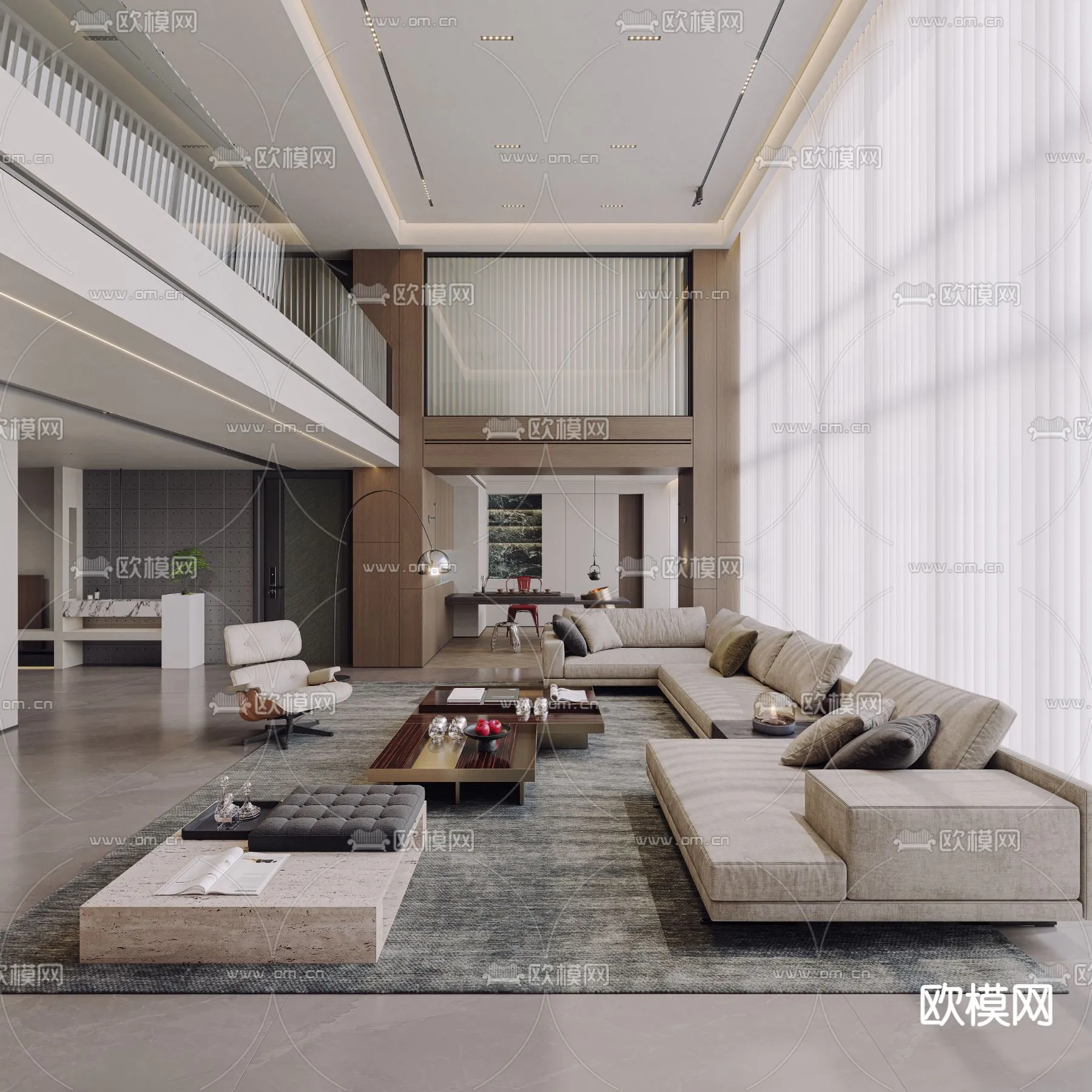 LIVING ROOM - MODERN STYLE - CORONA - 3D MODEL - 1993