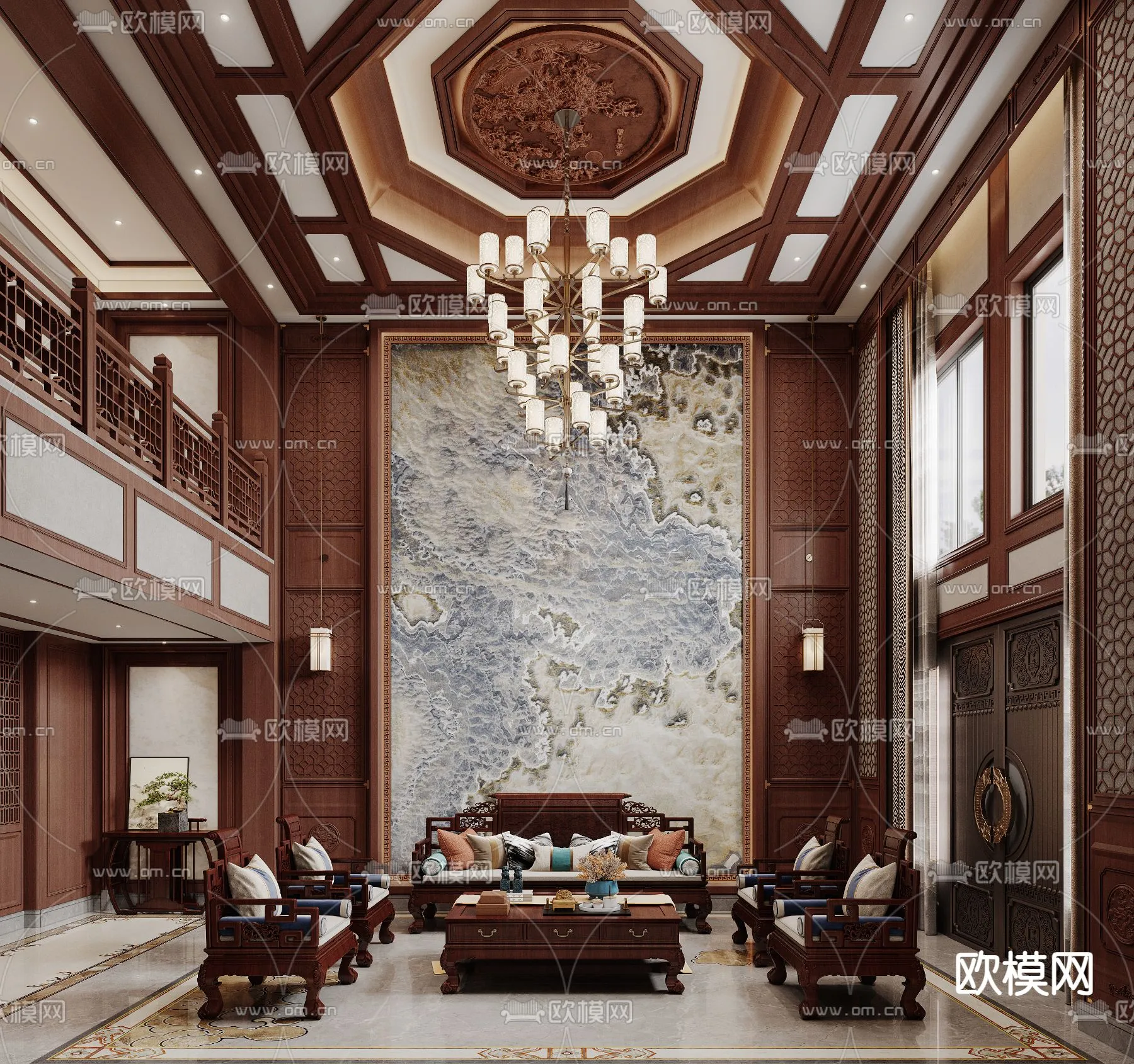 LIVING ROOM - MODERN STYLE - CORONA - 3D MODEL - 1998