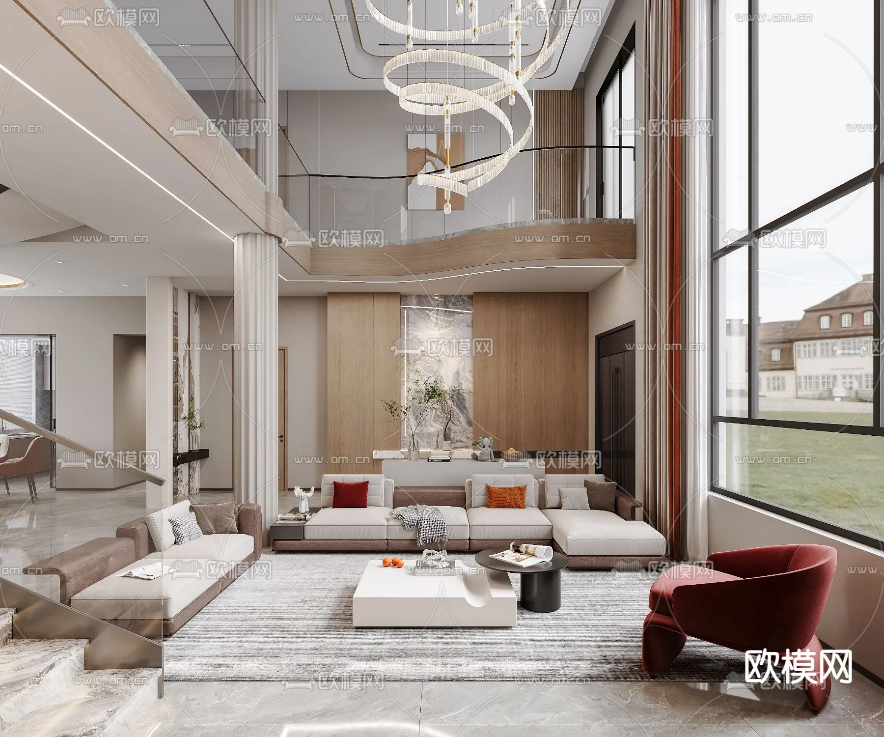 LIVING ROOM - MODERN STYLE - CORONA - 3D MODEL - 2011