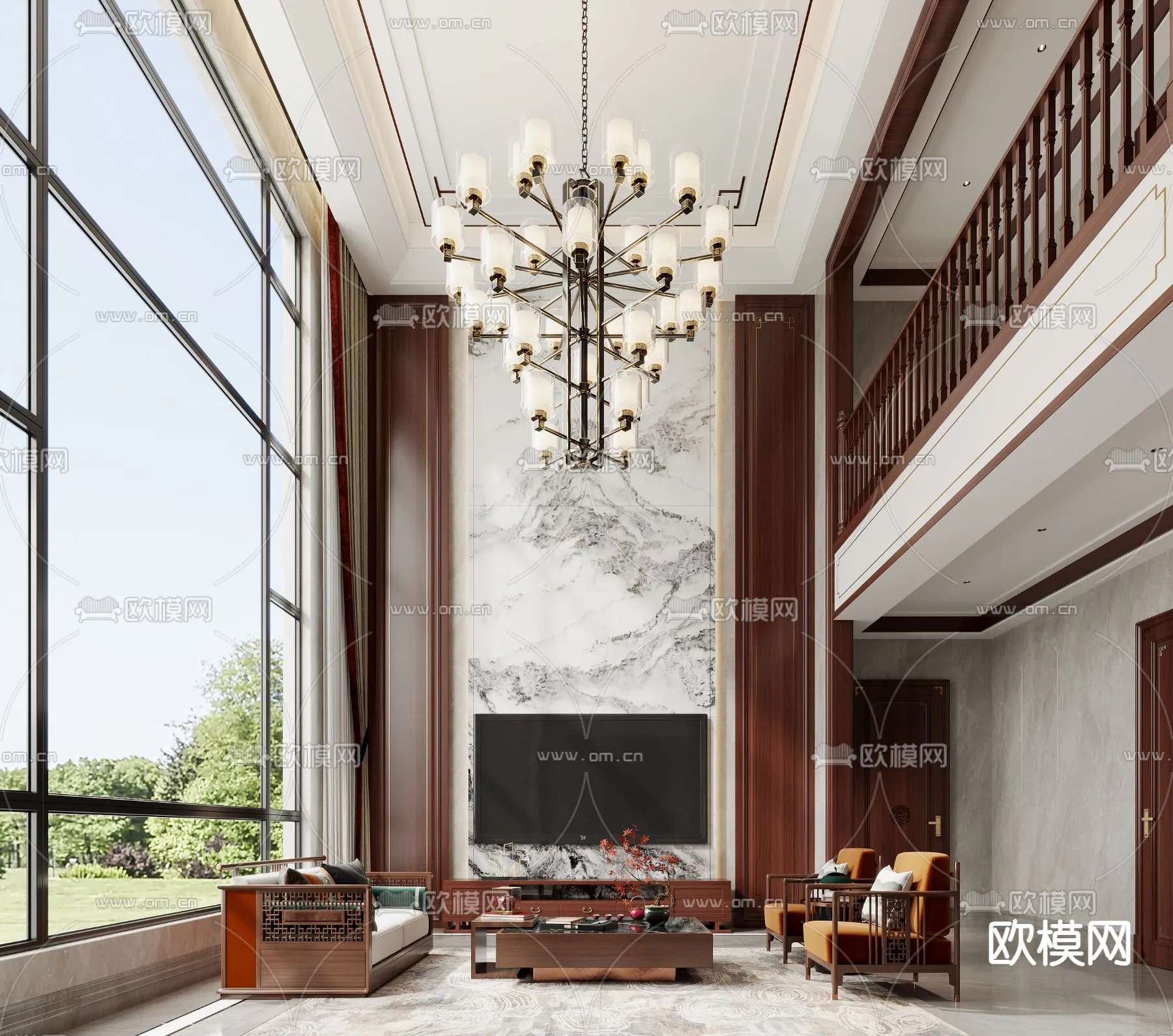 LIVING ROOM - MODERN STYLE - CORONA - 3D MODEL - 2014