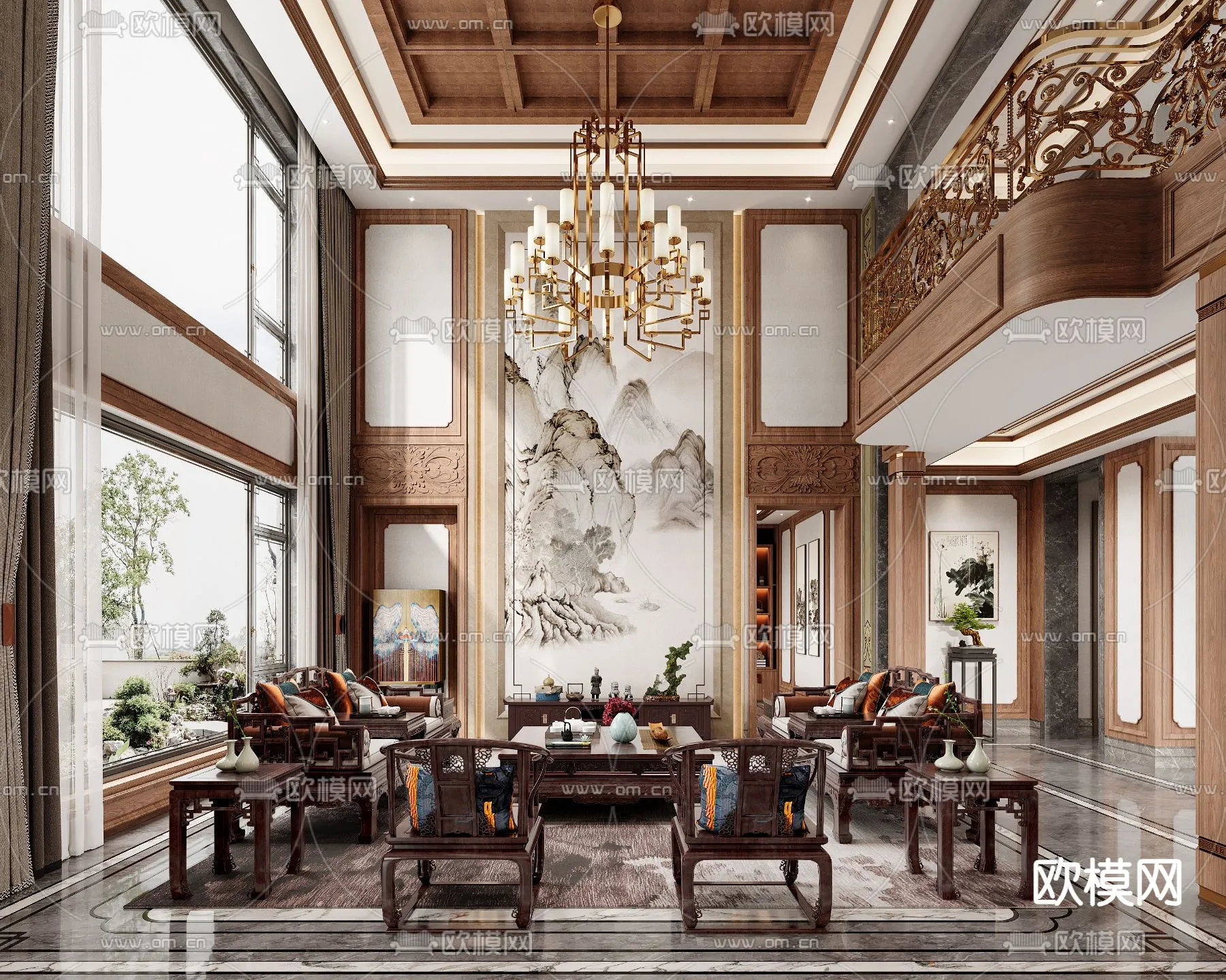 LIVING ROOM - MODERN STYLE - CORONA - 3D MODEL - 2015