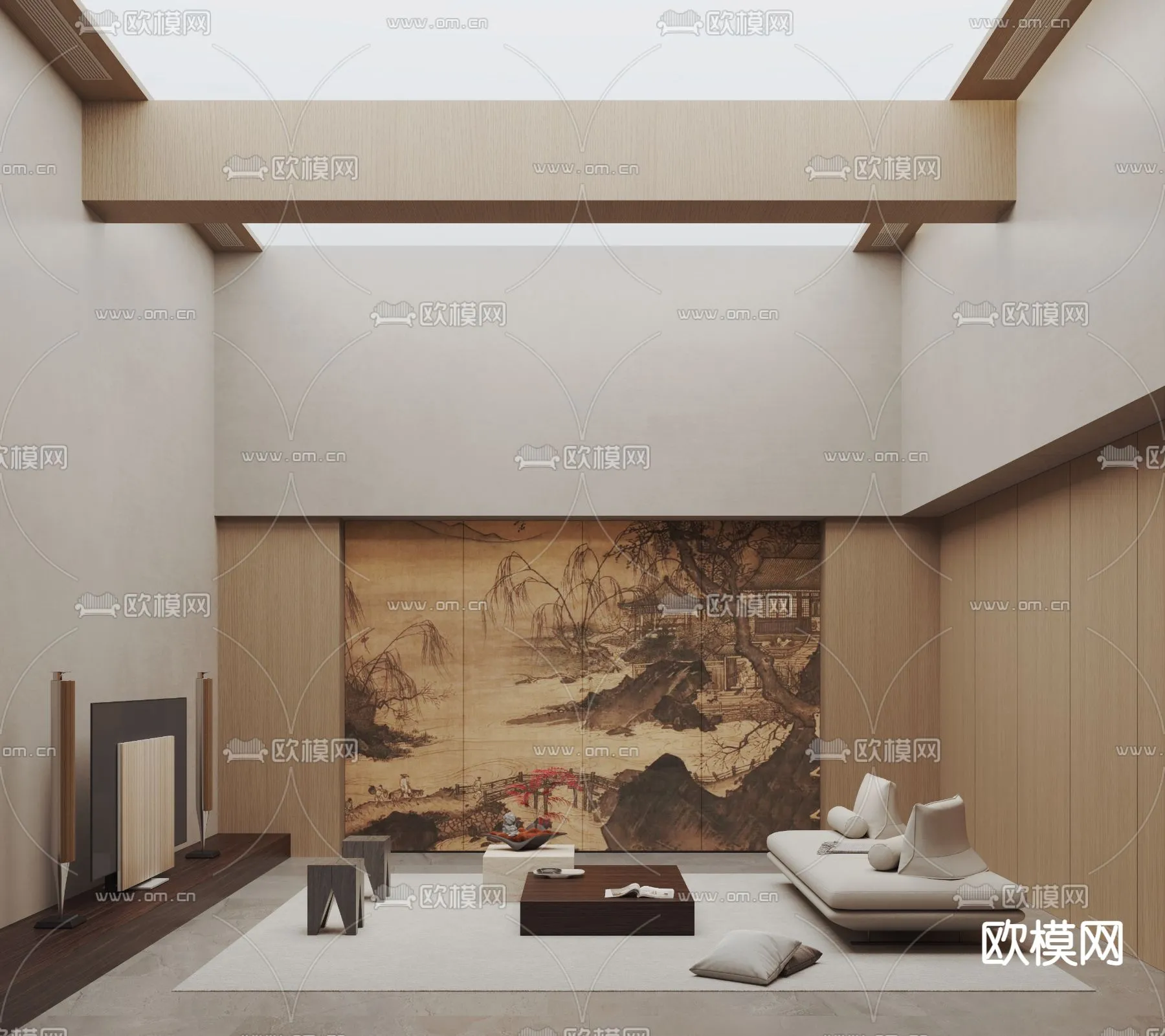 LIVING ROOM – MODERN STYLE – VRAY / CORONA – 3D MODEL – 1941