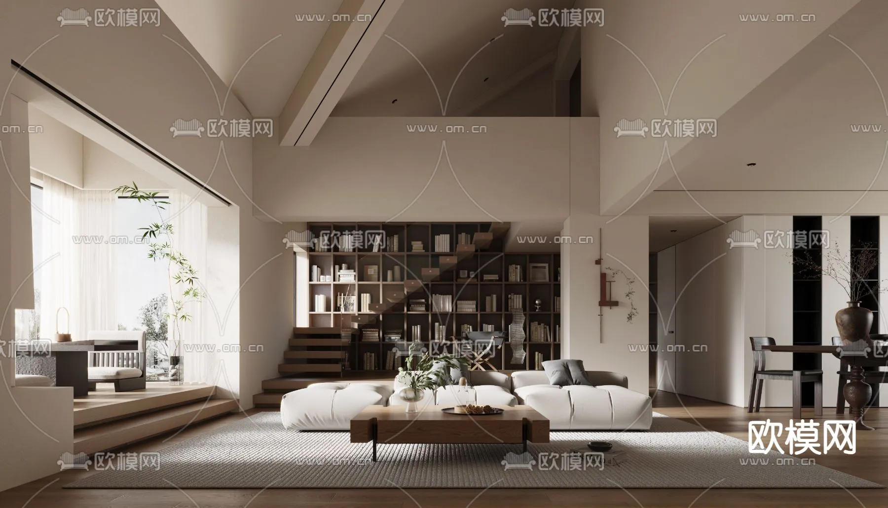 LIVING ROOM - MODERN STYLE - VRAY / CORONA - 3D MODEL - 1963