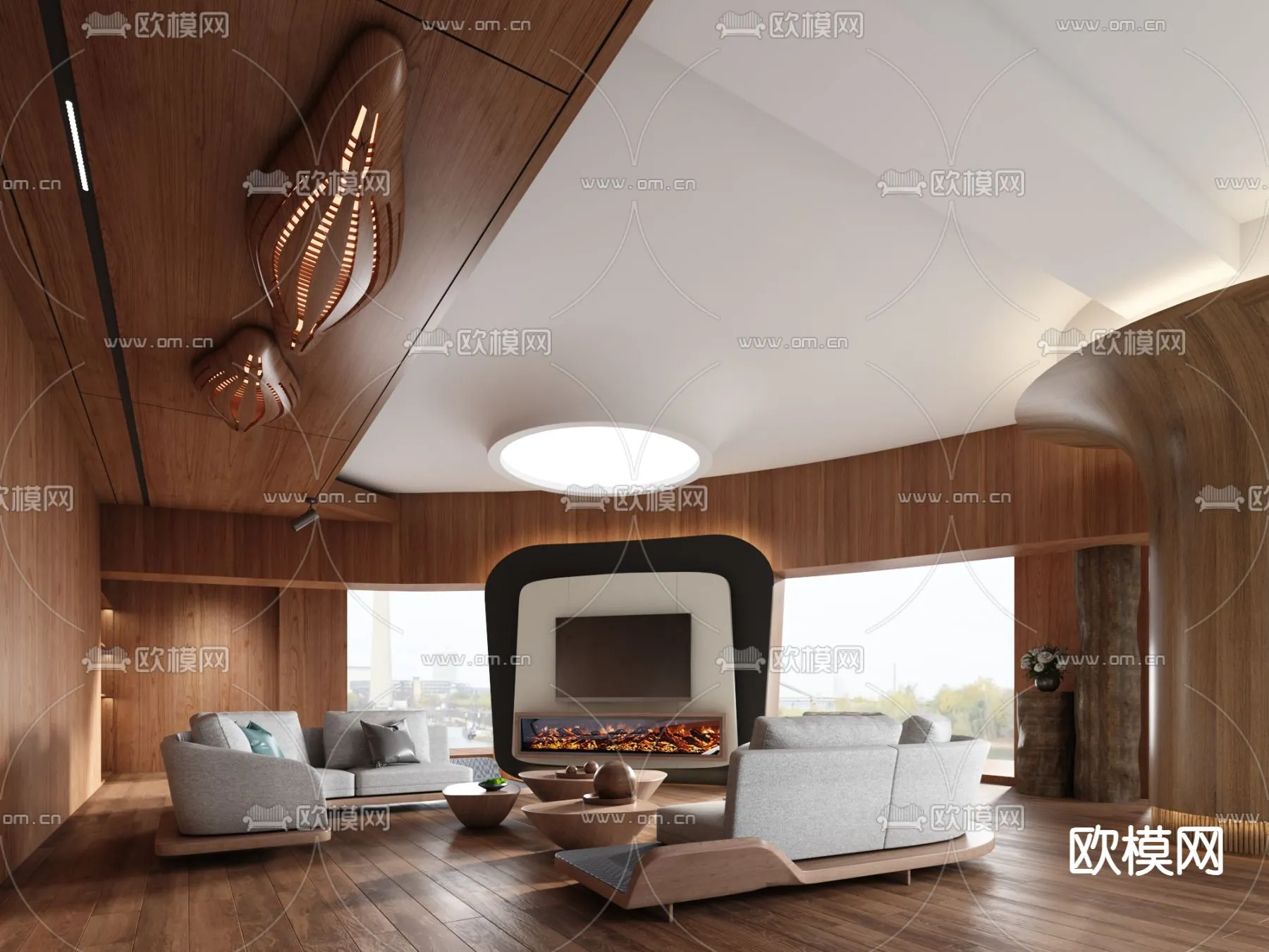 LIVING ROOM - MODERN STYLE - VRAY / CORONA - 3D MODEL - 1964