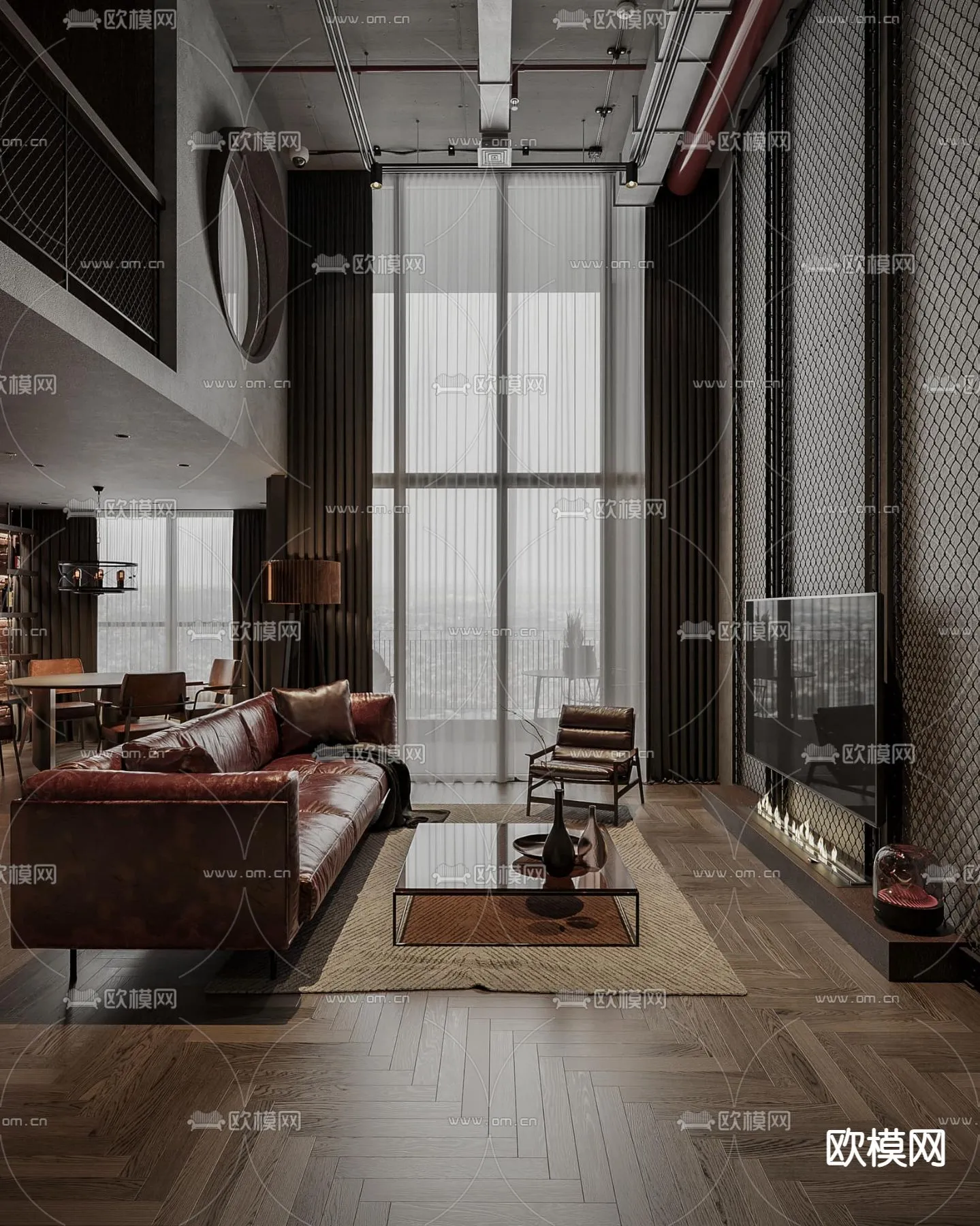 LIVING ROOM - MODERN STYLE - VRAY / CORONA - 3D MODEL - 1972