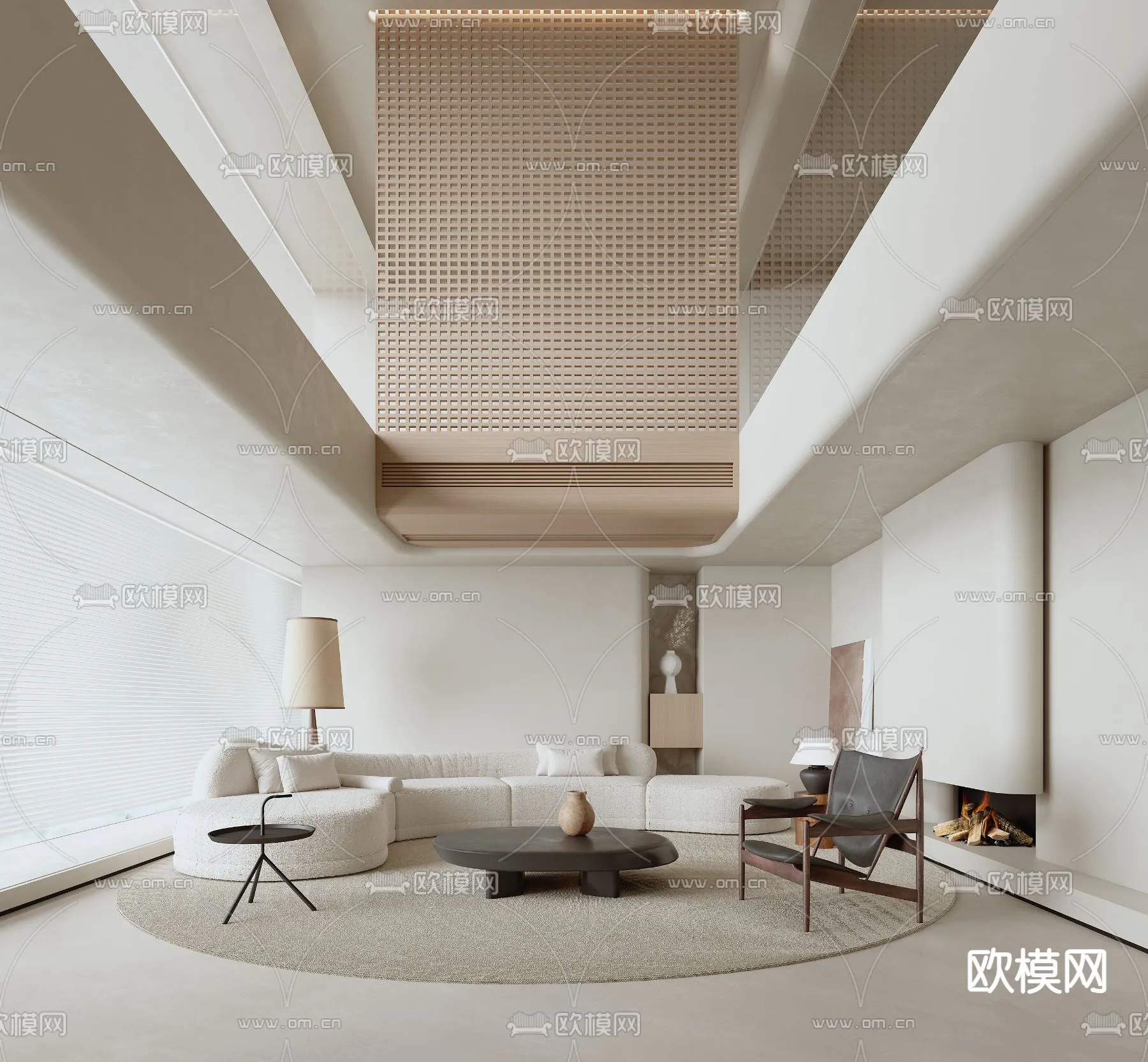 LIVING ROOM - MODERN STYLE - VRAY / CORONA - 3D MODEL - 1974