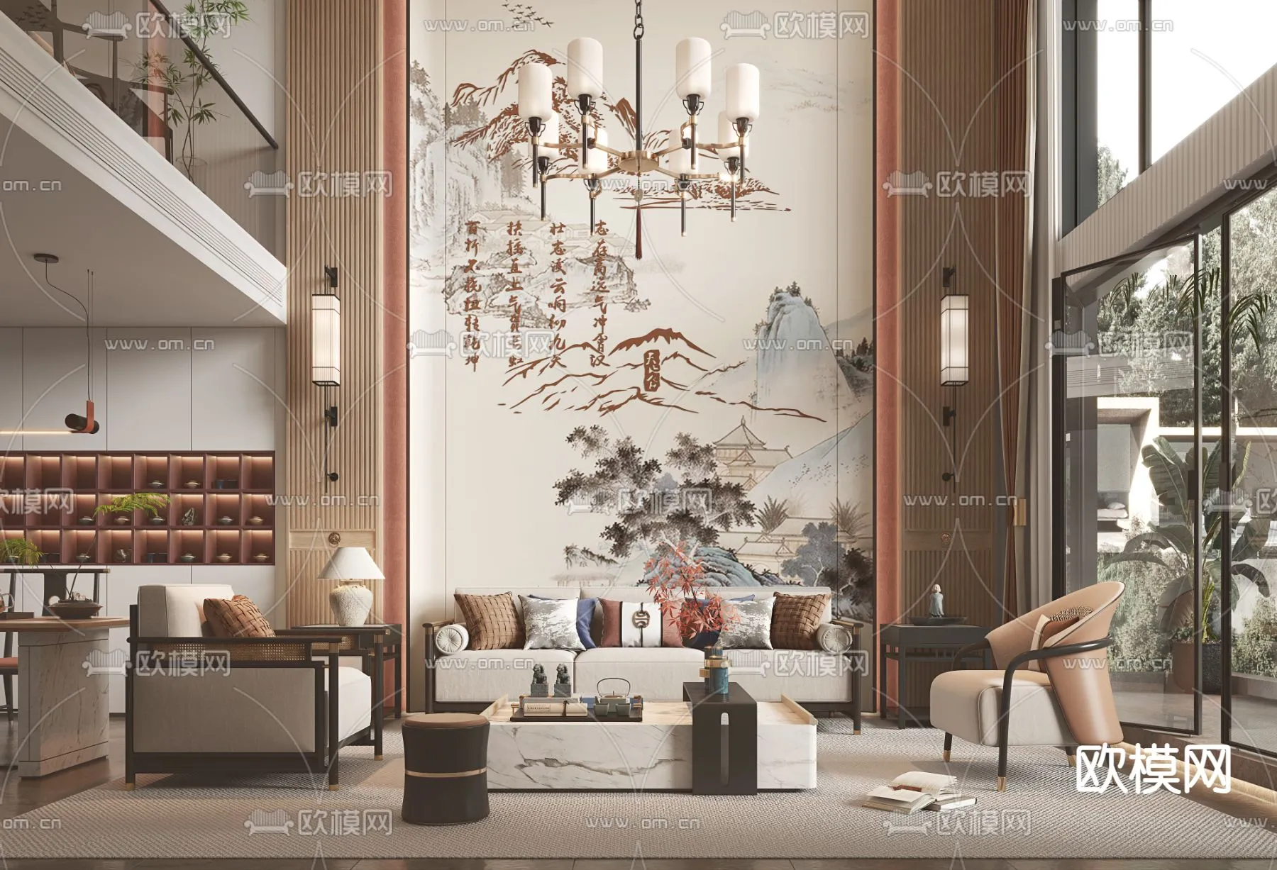 LIVING ROOM - MODERN STYLE - VRAY / CORONA - 3D MODEL - 1978