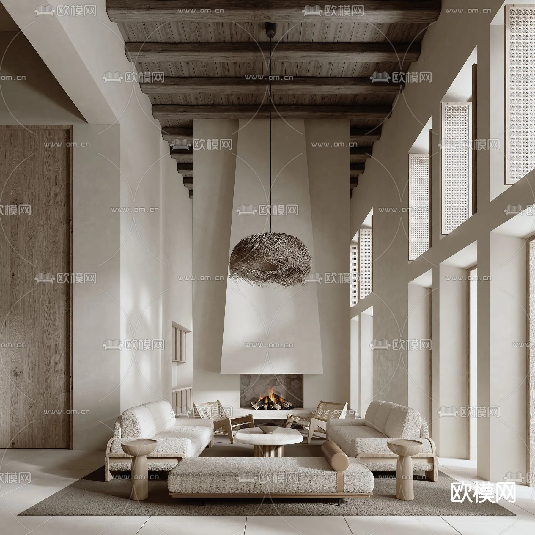 LIVING ROOM - MODERN STYLE - VRAY / CORONA - 3D MODEL - 1981