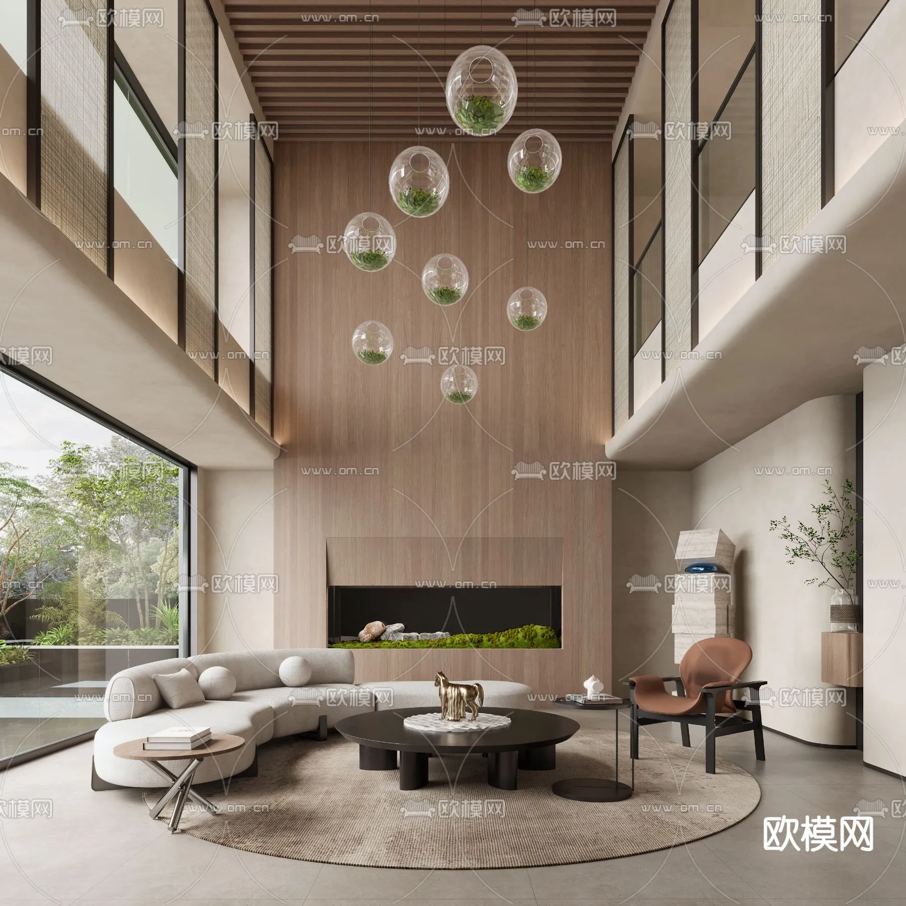 LIVING ROOM - MODERN STYLE - VRAY / CORONA - 3D MODEL - 1995