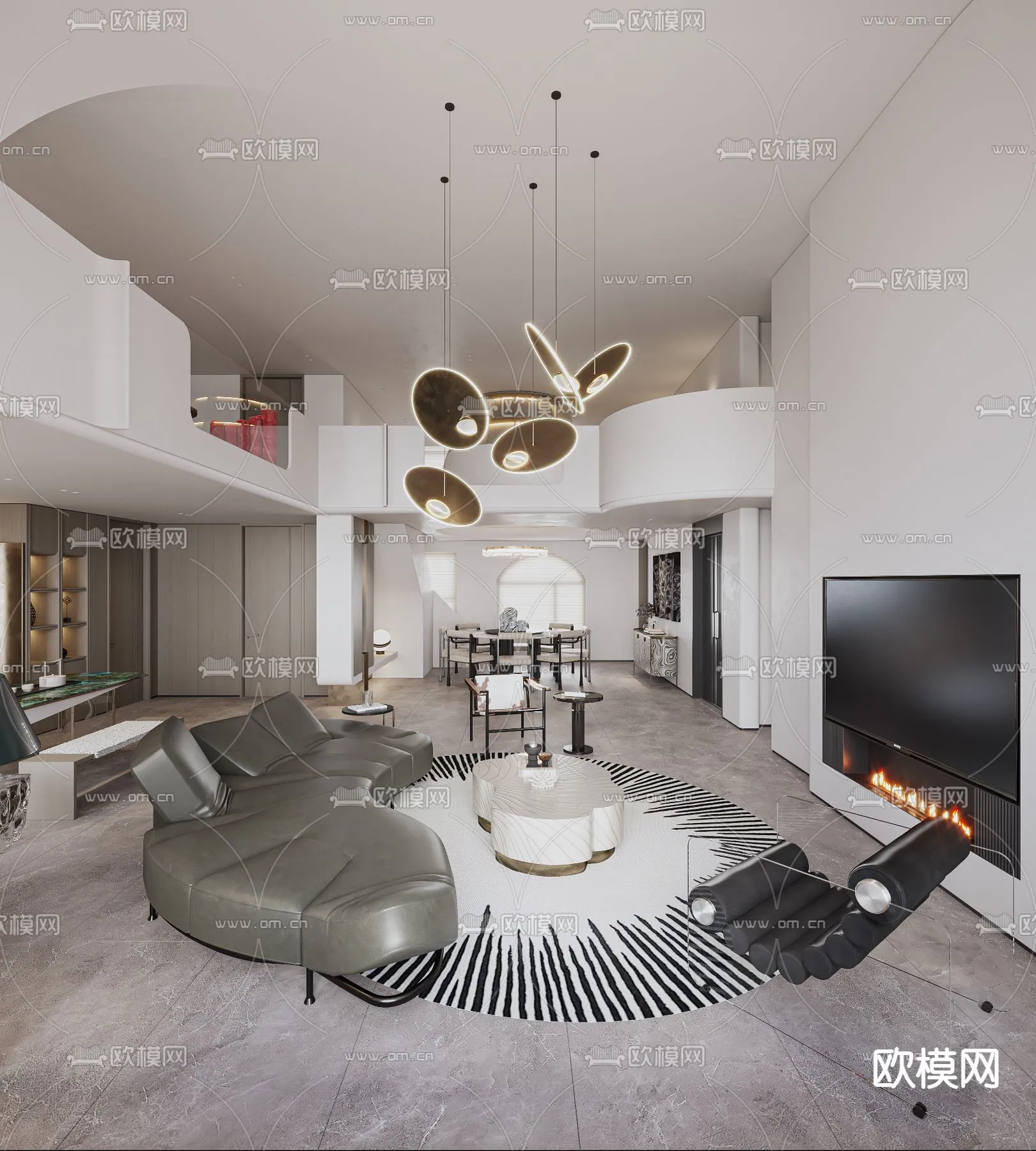 LIVING ROOM - MODERN STYLE - VRAY / CORONA - 3D MODEL - 1999