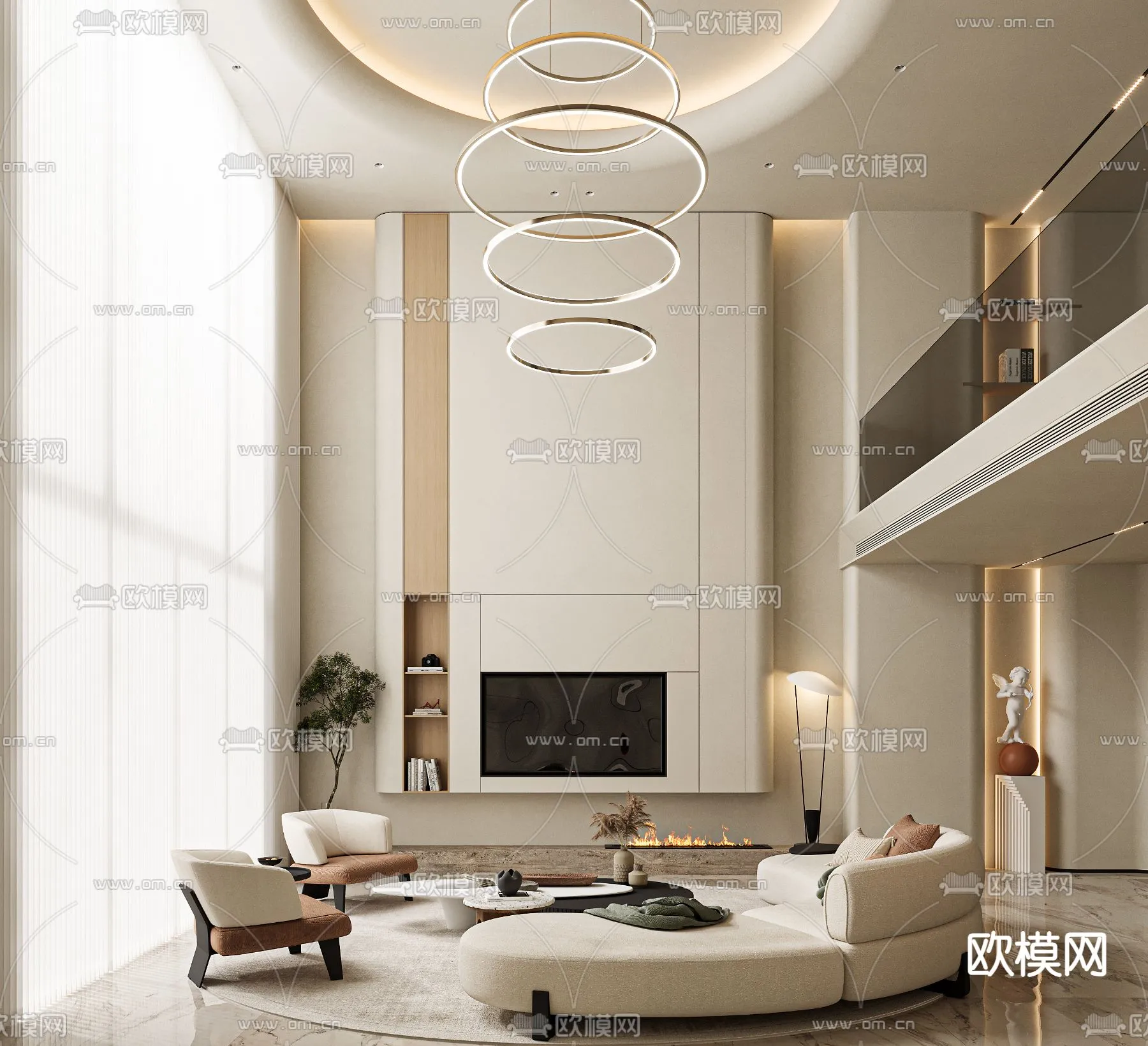 LIVING ROOM - MODERN STYLE - VRAY / CORONA - 3D MODEL - 2030