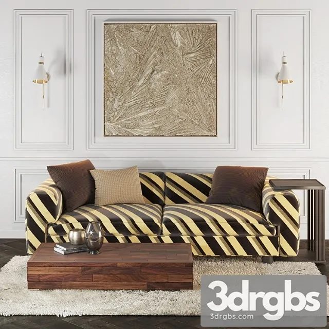 Living room set 2 2 3D Model Free