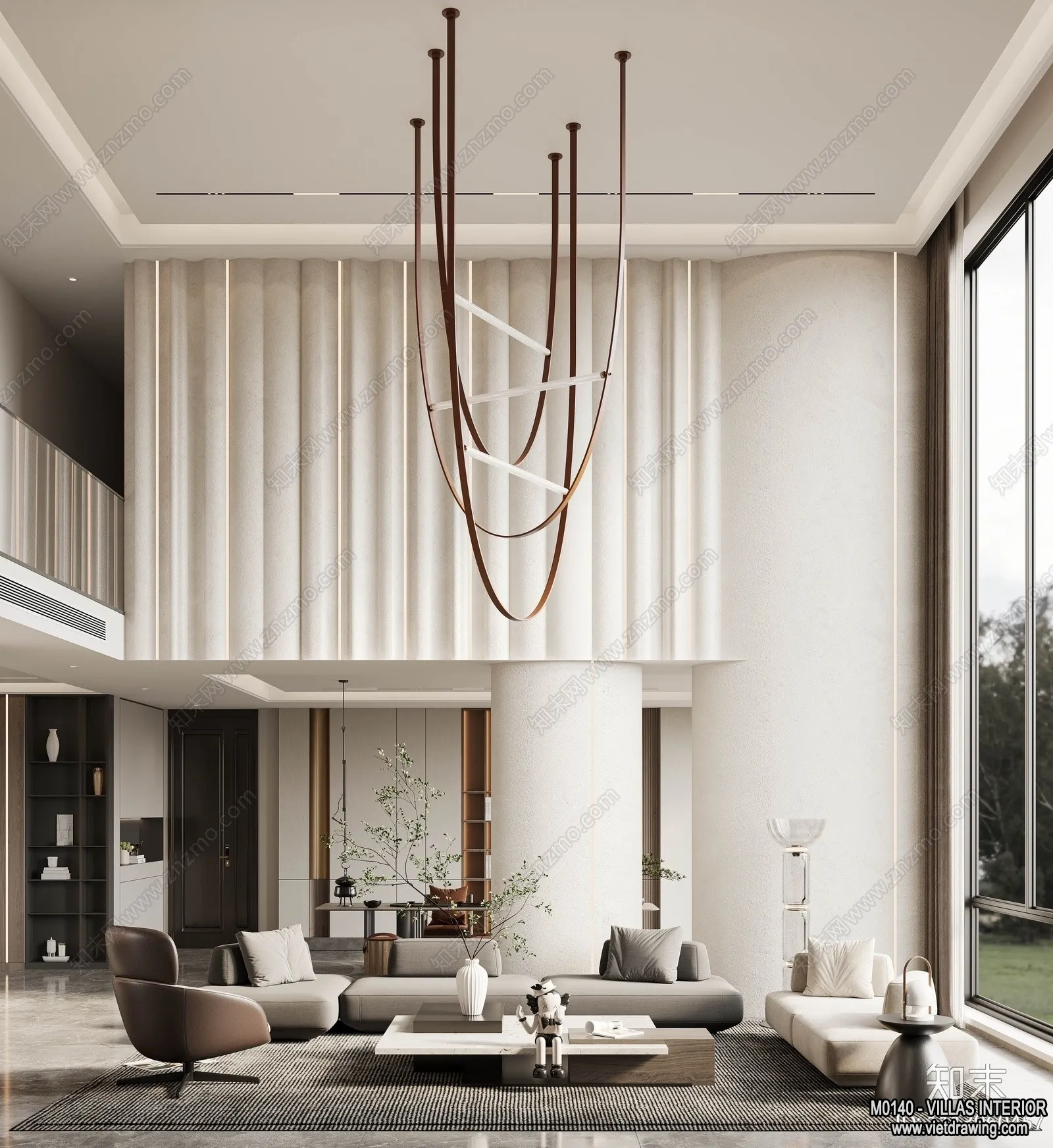 Living Room - Villas 3D Interior Scene - 3D Models - 026