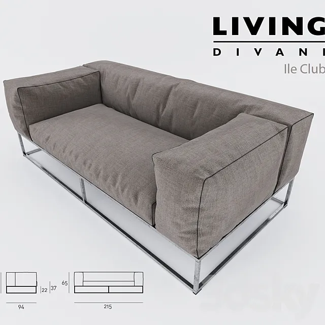 livingdivani - ile club 3DModel