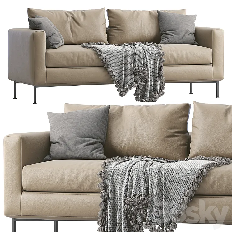 Livingdivani Leather Sofa Box 3D Model Free