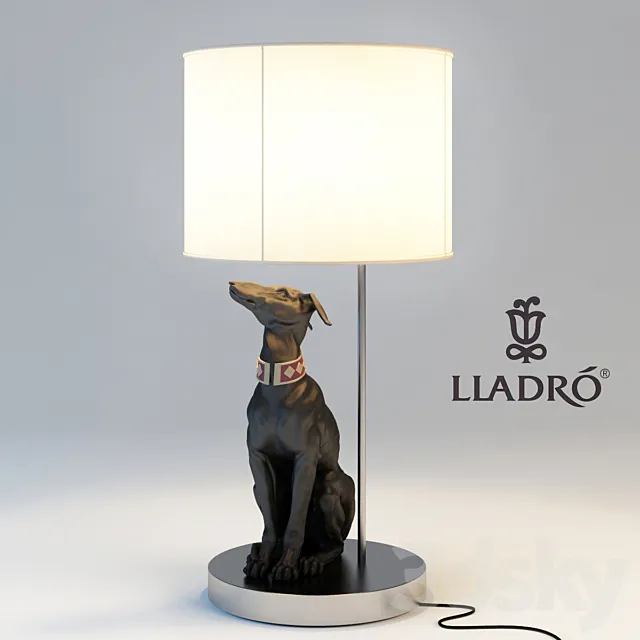 LLADRO ATTENSIVE GREYHOUND 3D Model