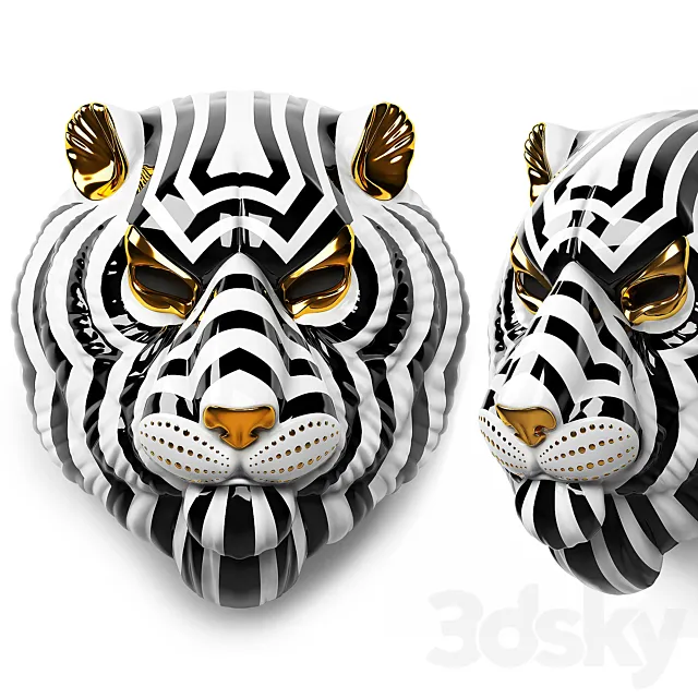 Lladro tiger mask 3D Model