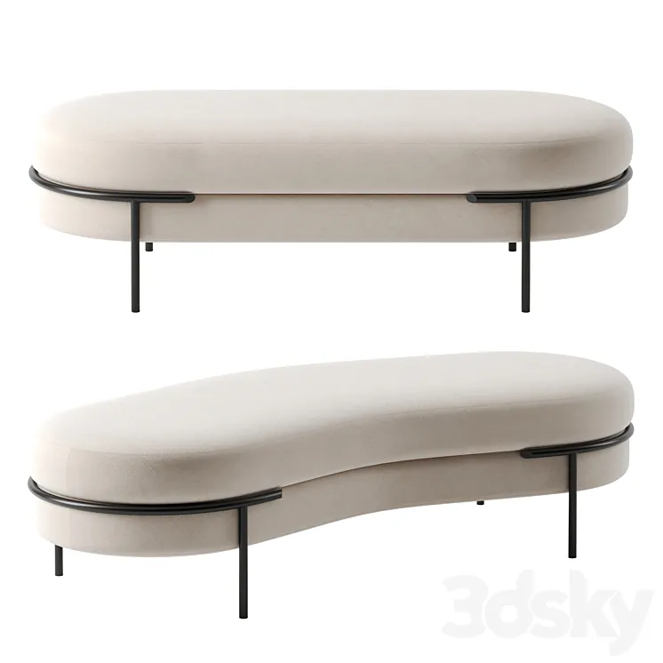Lloyd bench by Longhi 3D Model Free