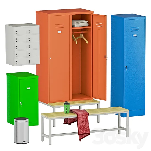 Locker room set 3DModel