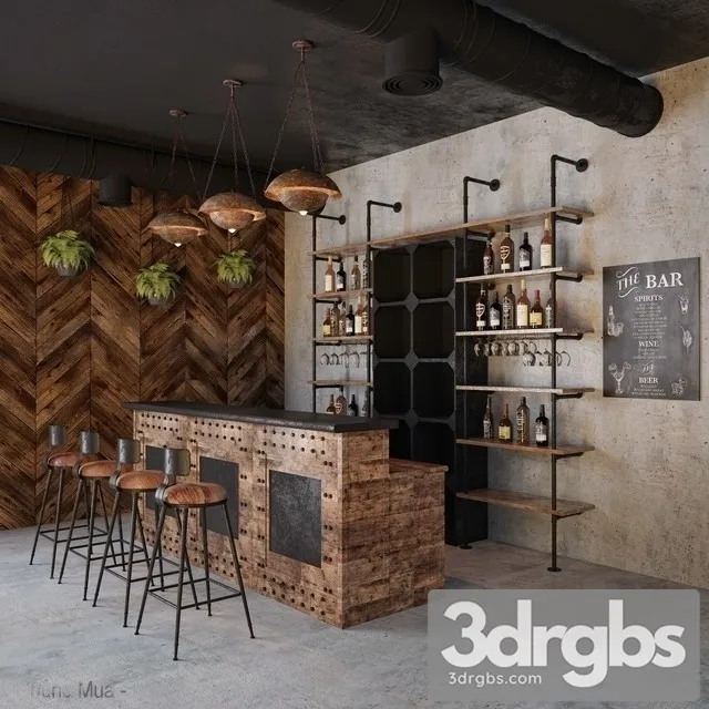 Loft Bar Collection 6 3D Model Free