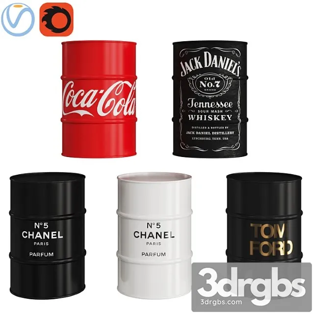 Loft barrels 3D Model Free