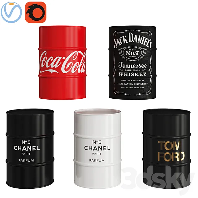 Loft barrels 3D Model