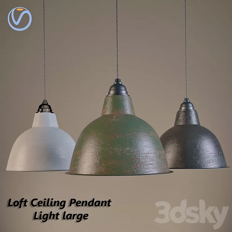 Loft Ceiling Pendant Light Large