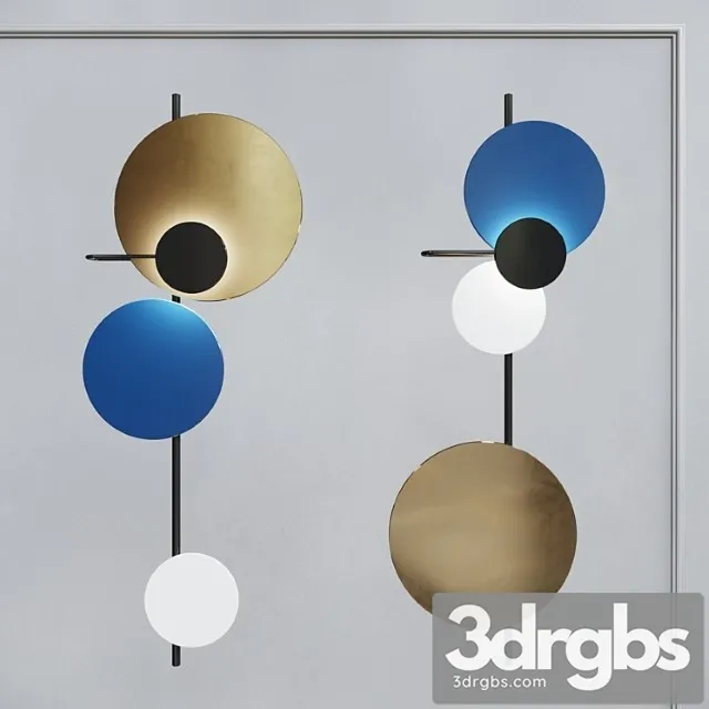 Loft concept wall lamp planet lamp 3D Model Free