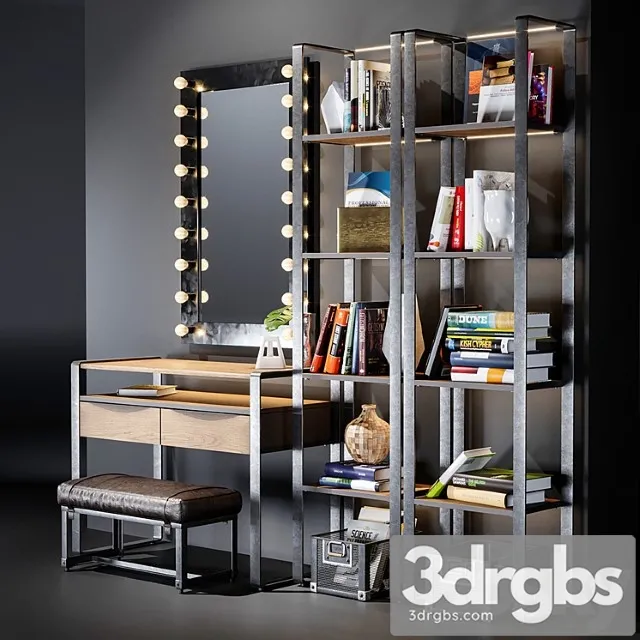 Loft decoration set 03 2 3D Model Free