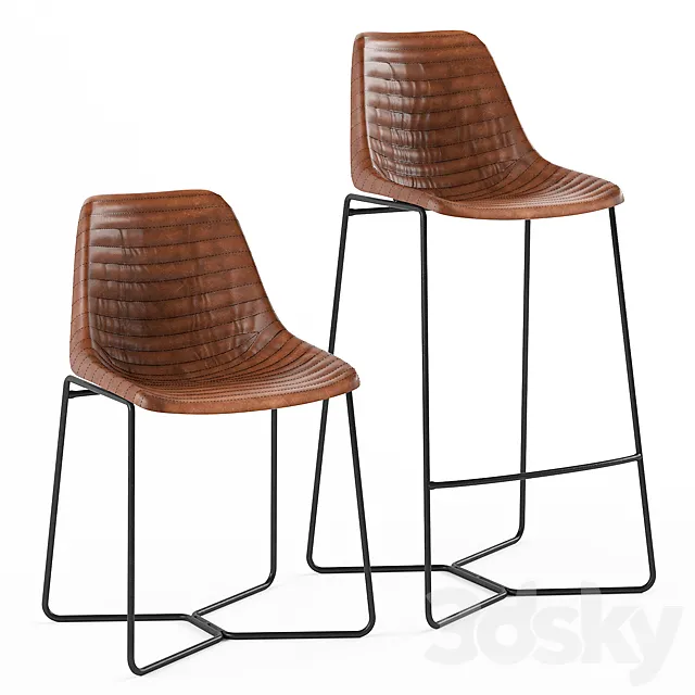 Loft Design 4020 and 4023 model chairs 3DModel