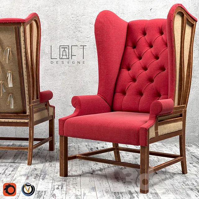Loft Design Armchair 024 3D Model