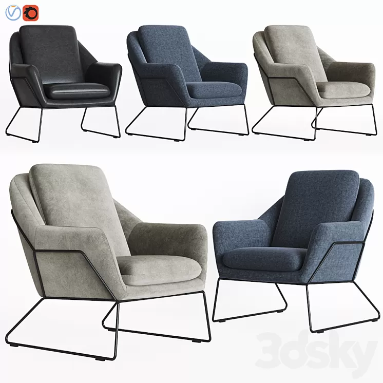 Loft Design. Armchair Model 2549 3855 3D Model