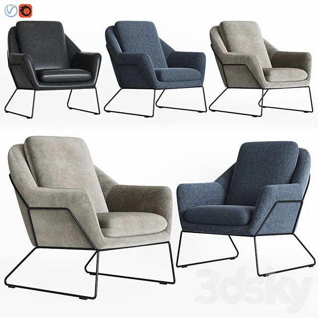 Loft Design. Armchair Model 2549. 3855 3DModel
