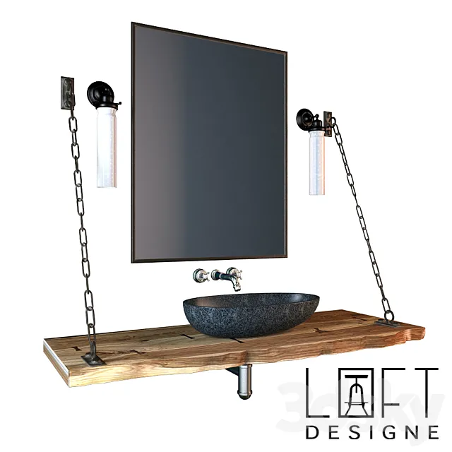 Loft Design Bathroom 3DModel