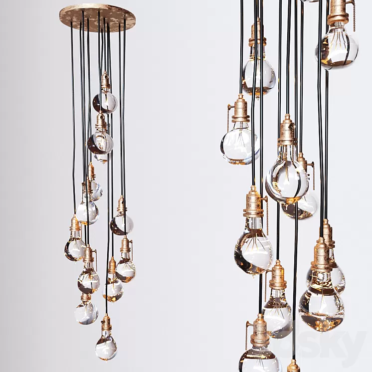 Loft Design chandelier 3D Model