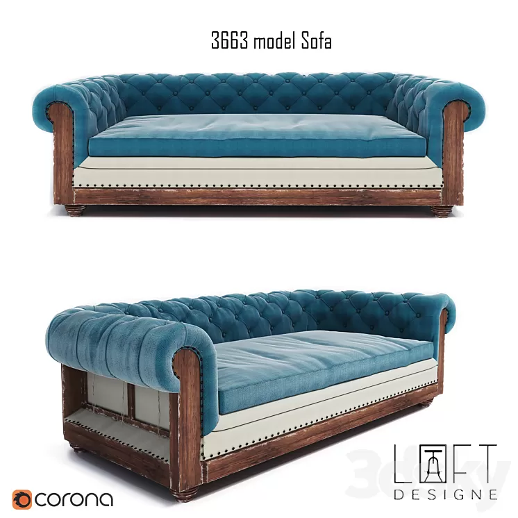 Loft design sofa 3663 3D Model