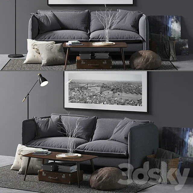 Loft Designe Sofa model 2963 3DModel