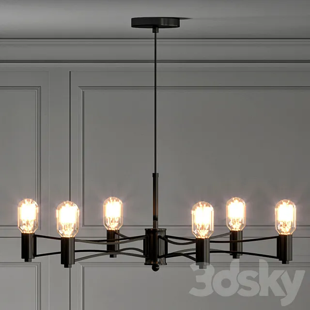 Loft Droplet Chandelier 6 3D Model