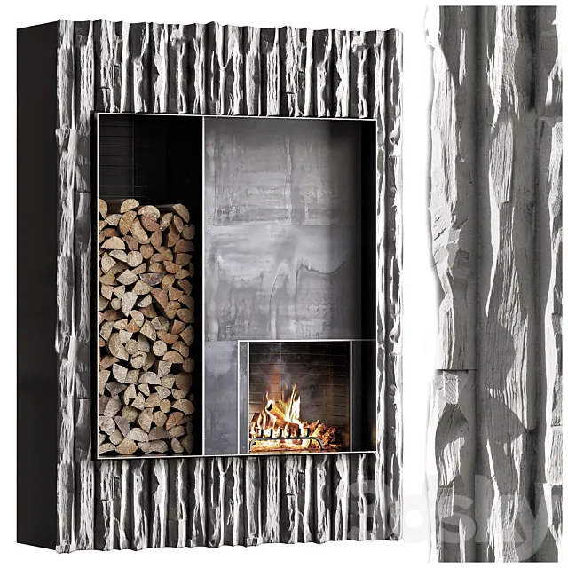 loft fireplace 3D Model