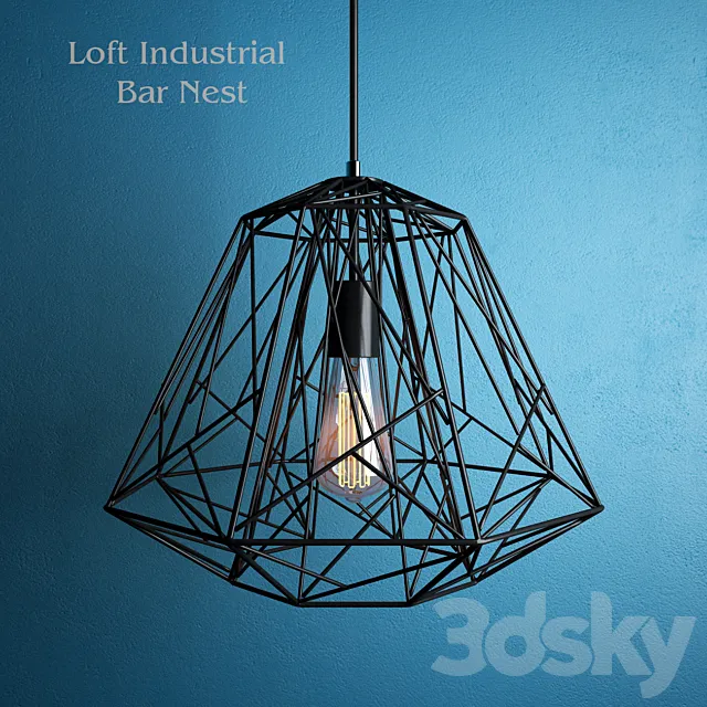 Loft Industrial Bar Nest 3D Model