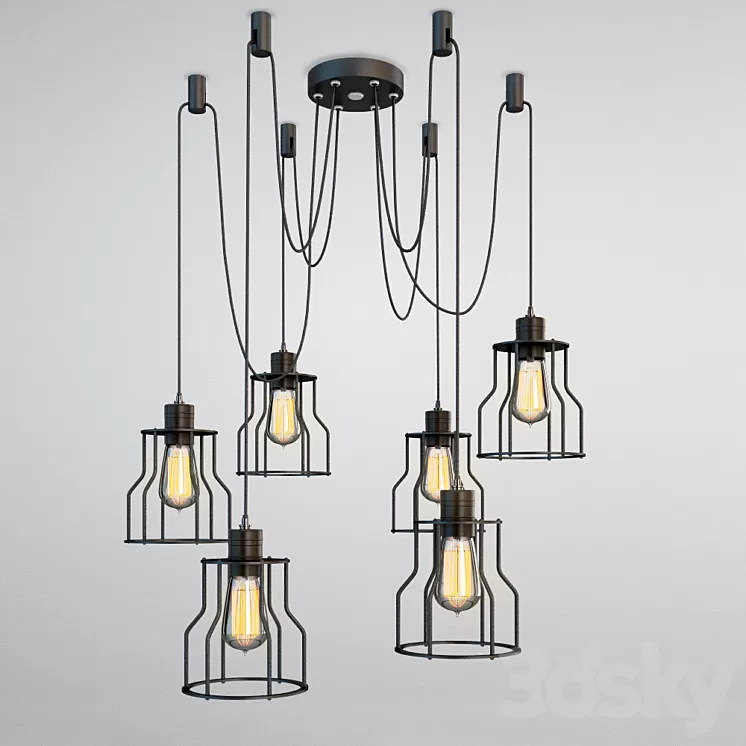 Loft lamp MD0028 3D Model