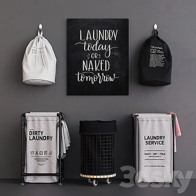 Loft Laundry Bags 3D Model