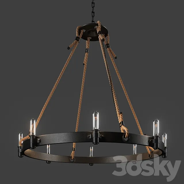 Loft Rope Chandelier 3D Model